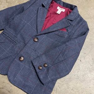 Cat & Jack Navy Blazer with Burgundy Lining